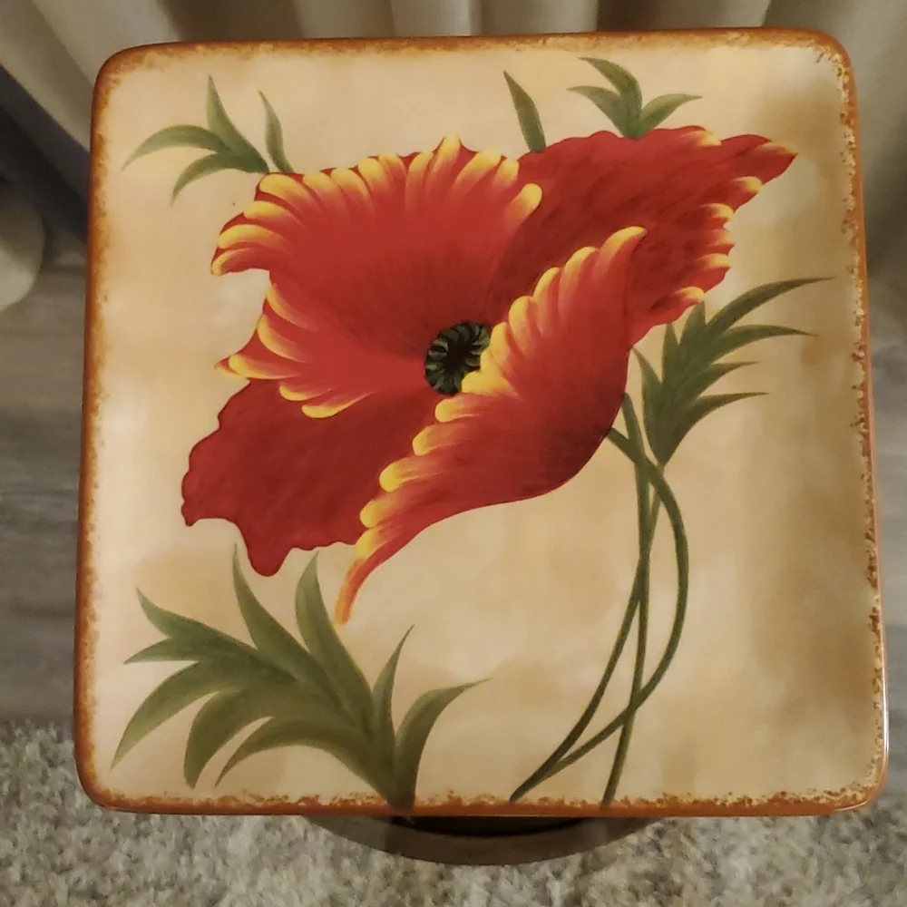 Pier 1 Imports Poppies Salad Plate